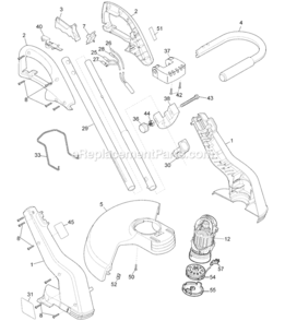 Page A Diagram and Parts List for GH500 Type 2 Black and Decker Trimmer